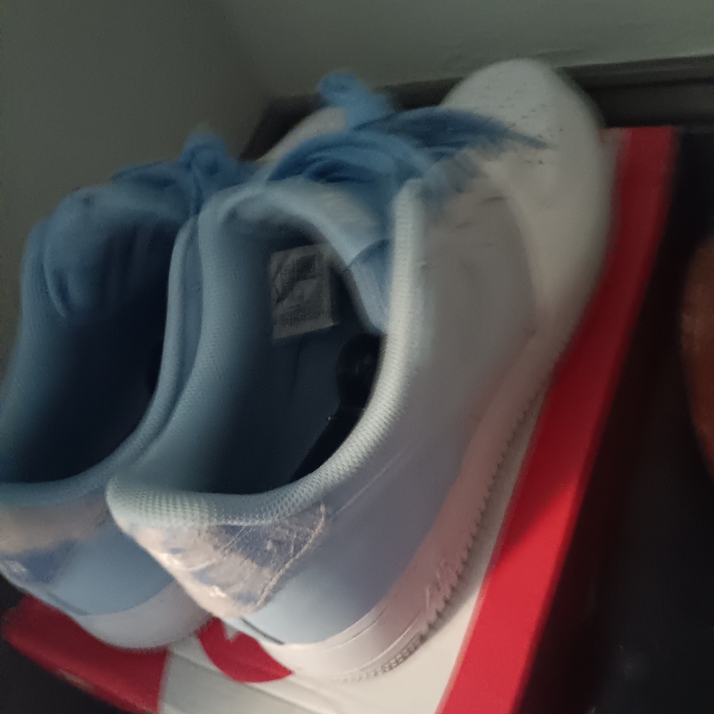 Nike Air Force 1 in White and Light Blue